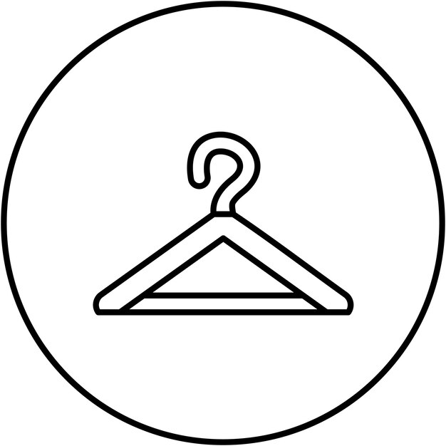 Imagen vectorial del icono de la percha de ropa Se puede usar para la ropa