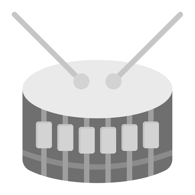 La imagen vectorial del icono de percusión se puede utilizar para el instrumento