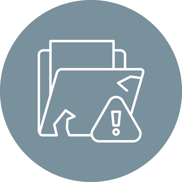 Imagen vectorial del icono de pérdida de datos Se puede utilizar para la seguridad cibernética