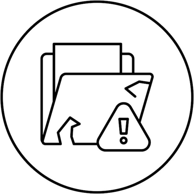 Imagen vectorial del icono de pérdida de datos Se puede utilizar para la seguridad cibernética