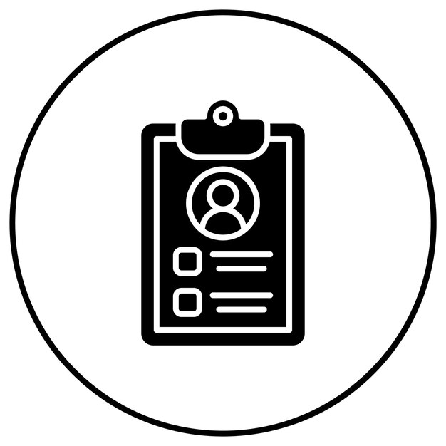 Imagen vectorial del icono del perfil del paciente Se puede utilizar para el control de salud
