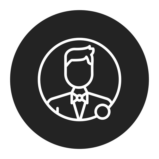 Imagen vectorial del ícono del perfil Se puede usar para la aplicación de citas