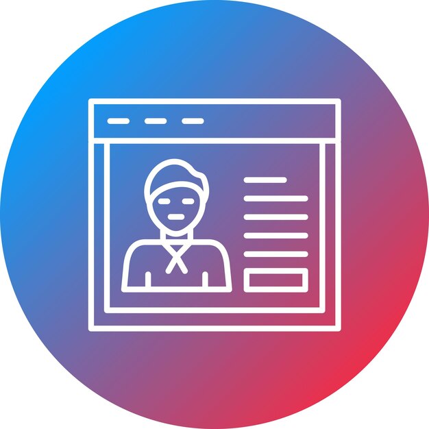 Imagen vectorial del ícono del perfil Se puede utilizar para comunicaciones