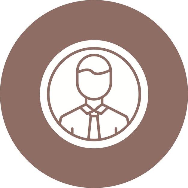 Imagen vectorial del ícono del perfil Se puede utilizar para la gestión de proyectos