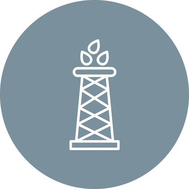 Imagen vectorial del icono de perforación de petróleo Se puede utilizar para la industria del petróleo
