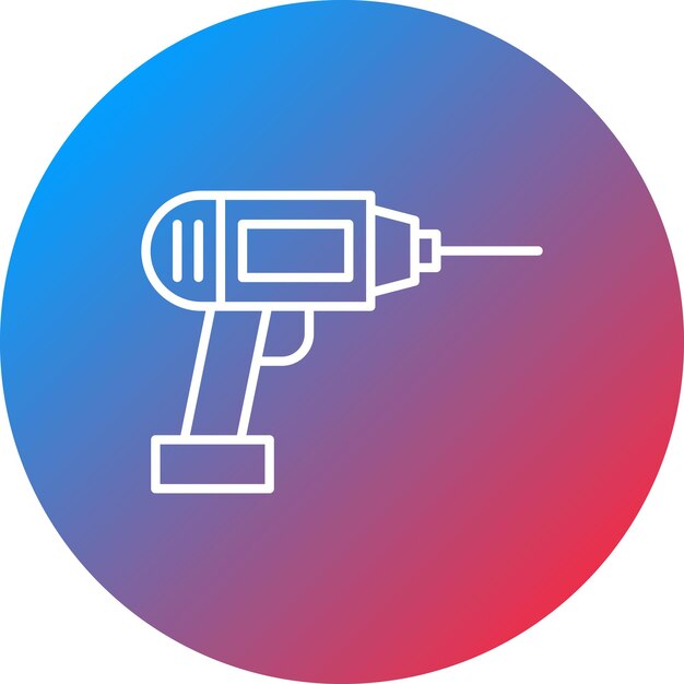 Imagen vectorial del icono del perforador Se puede utilizar para herramientas de construcción