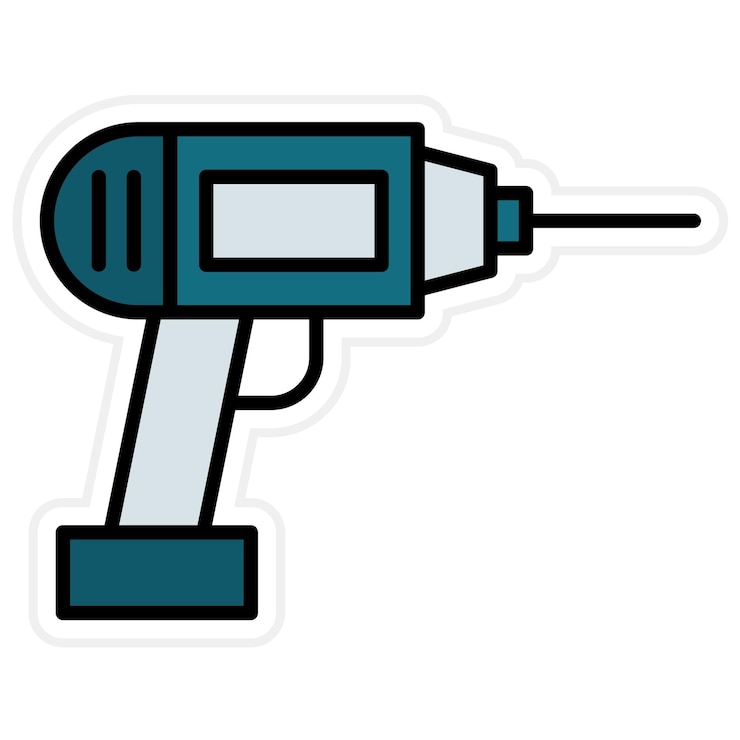 Vector imagen vectorial del icono del perforador se puede utilizar para herramientas de construcción