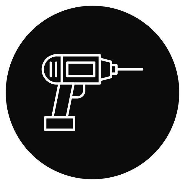 Imagen vectorial del icono del perforador Se puede utilizar para herramientas de construcción