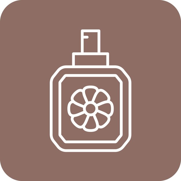 Imagen vectorial del icono del perfume Se puede usar para el cuidado de la piel