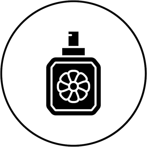Imagen vectorial del icono del perfume Se puede usar para el cuidado de la piel