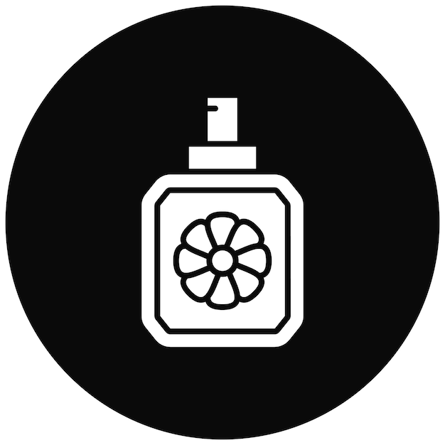 Imagen vectorial del icono del perfume Se puede usar para el cuidado de la piel