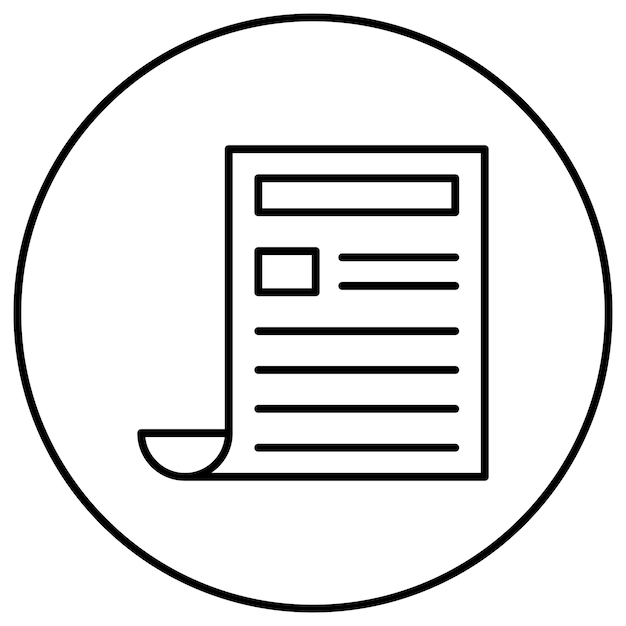 Imagen vectorial de icono de periódico Se puede usar para Crime and Law