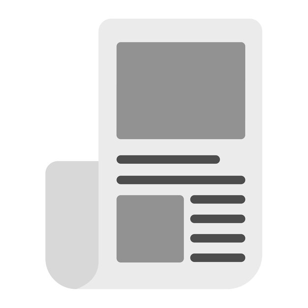 Imagen vectorial de icono de periódico Se puede usar para Generation Gap