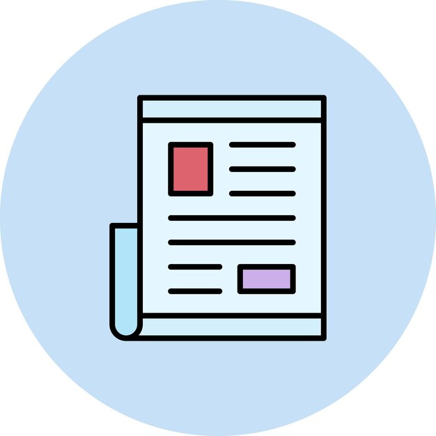 Imagen vectorial de icono de periódico Se puede usar para Noticias y Medios