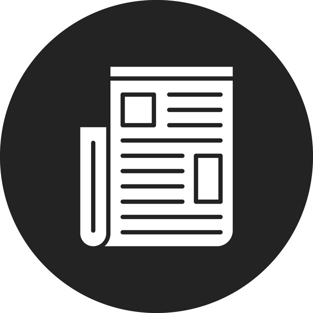 Imagen vectorial del icono del periódico Se puede utilizar para la biblioteca