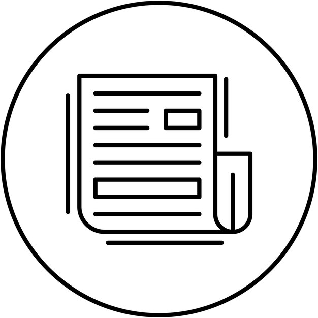 Imagen vectorial de icono de periódico Se puede utilizar para comunicaciones