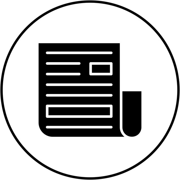 Imagen vectorial de icono de periódico Se puede utilizar para comunicaciones