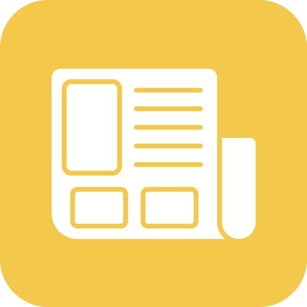 Imagen vectorial de icono de periódico Se puede utilizar para el marketing