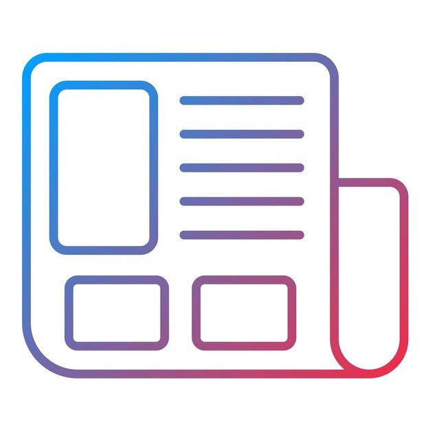 Imagen vectorial de icono de periódico Se puede utilizar para el marketing