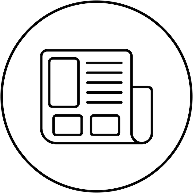Imagen vectorial de icono de periódico Se puede utilizar para el marketing