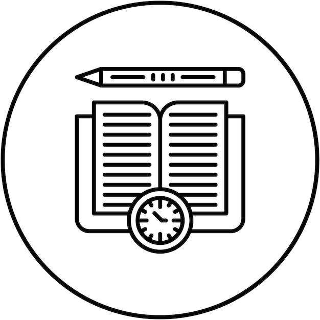 Imagen vectorial del ícono del período de estudio Se puede utilizar para la Universidad