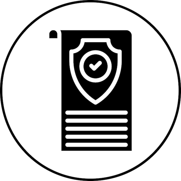 Imagen vectorial del icono de permiso Se puede utilizar para la compilación y regulación