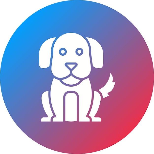 Vector imagen vectorial del icono del perro se puede usar para comfort