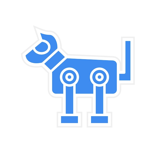 La imagen vectorial del icono del perro robot se puede utilizar para la inteligencia artificial