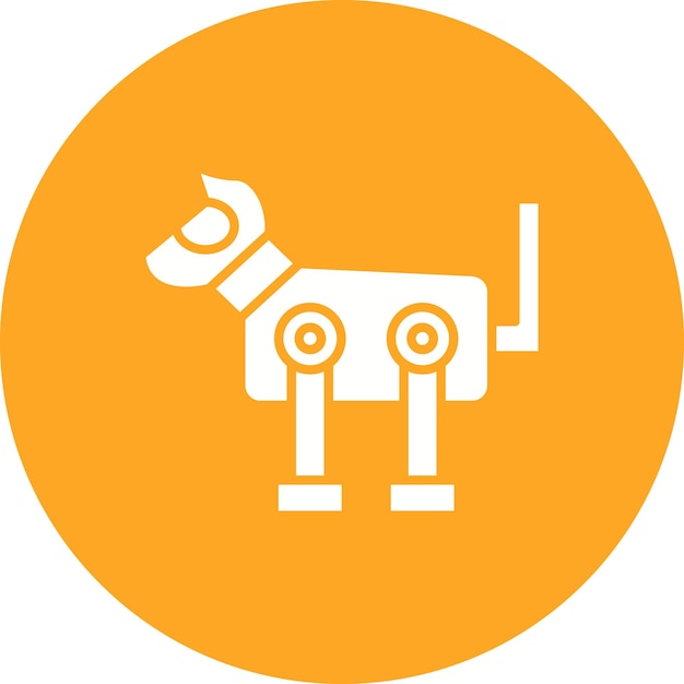 La imagen vectorial del icono del perro robot se puede utilizar para la inteligencia artificial