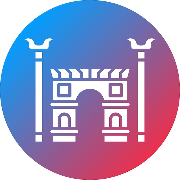 La imagen vectorial del icono de Persépolis se puede usar para la civilización antigua