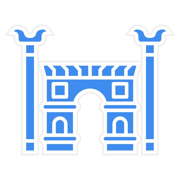 La imagen vectorial del icono de Persépolis se puede usar para la civilización antigua