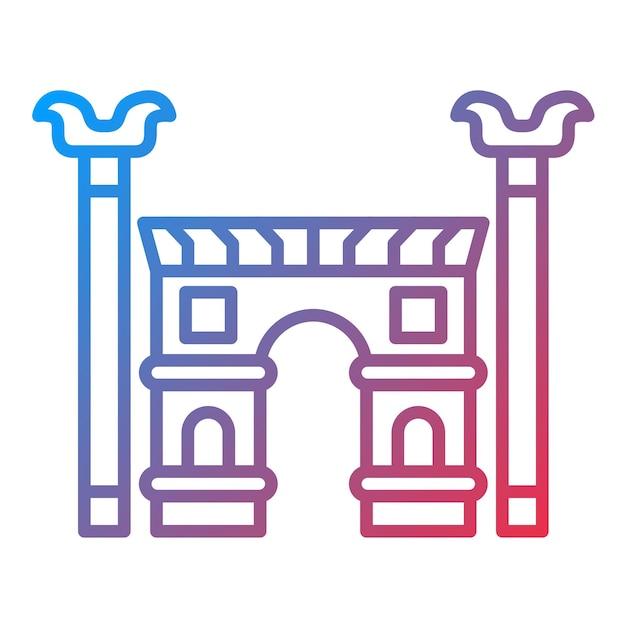 La imagen vectorial del icono de Persépolis se puede usar para la civilización antigua
