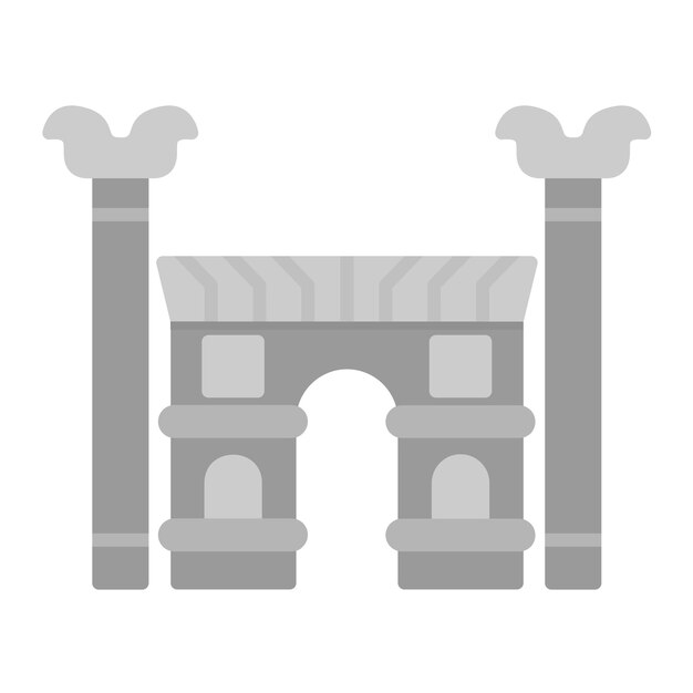La imagen vectorial del icono de Persépolis se puede usar para la civilización antigua