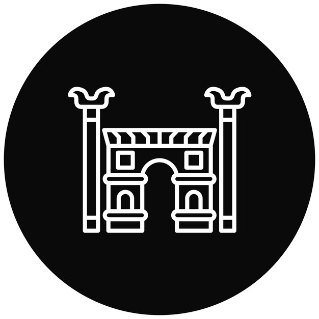 La imagen vectorial del icono de Persépolis se puede usar para la civilización antigua