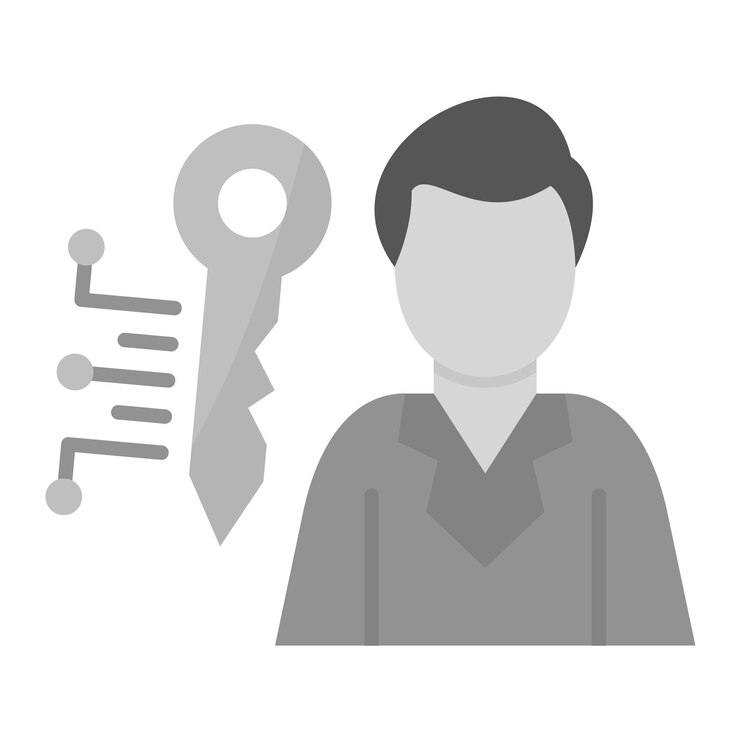 Vector imagen vectorial de icono de persona clave puede utilizarse para recursos humanos