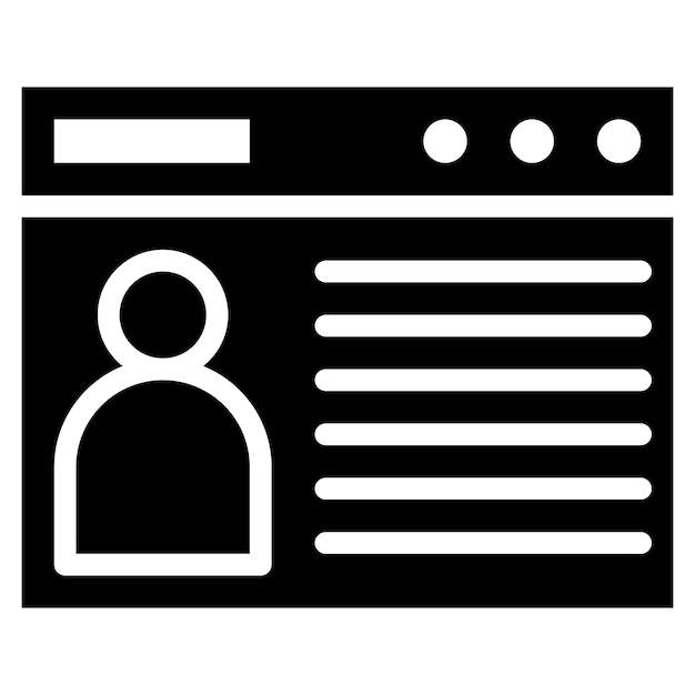 Imagen vectorial del icono de la Persona del cliente Se puede utilizar para la investigación de mercado