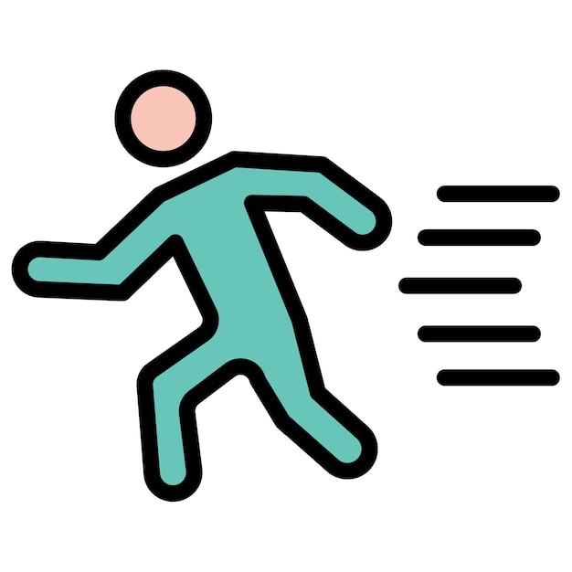Imagen vectorial de icono de persona corriendo Se puede usar para Carnaval