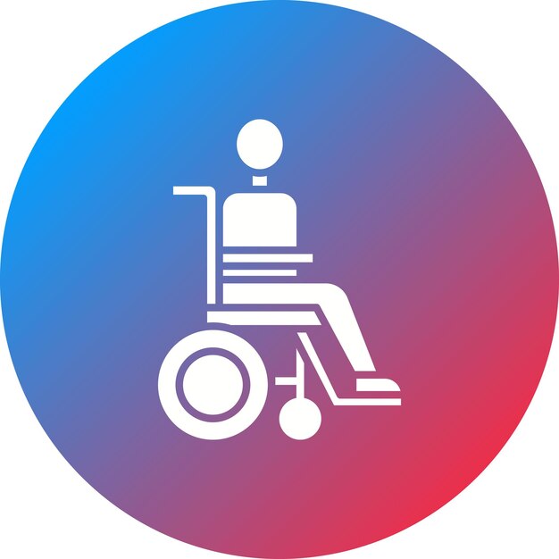 Imagen vectorial del icono de persona discapacitada Puede utilizarse para la inmigración