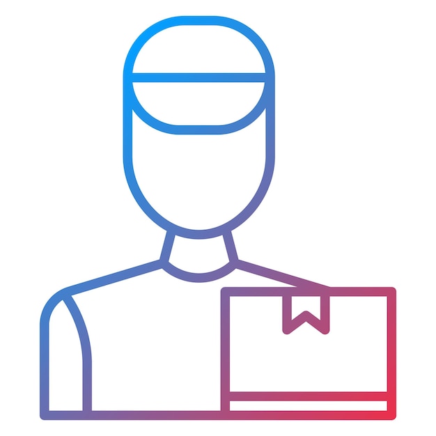 Imagen vectorial del icono de la persona de entrega Se puede utilizar para los humanos