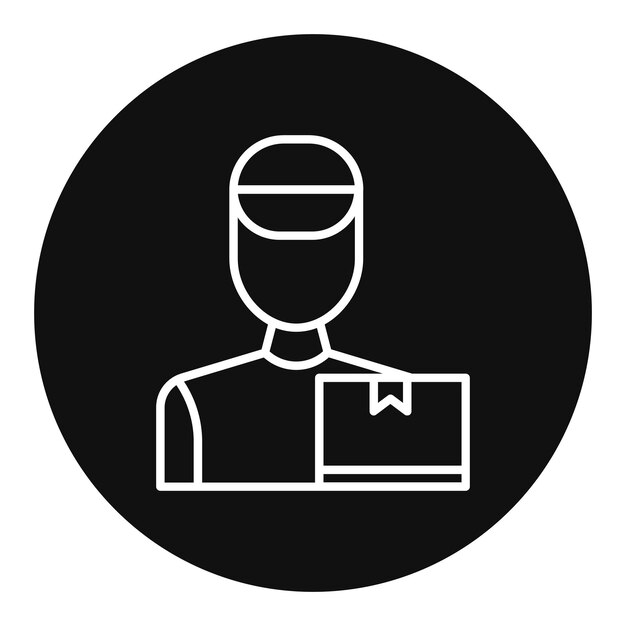 Imagen vectorial del icono de la persona de entrega Se puede utilizar para los humanos