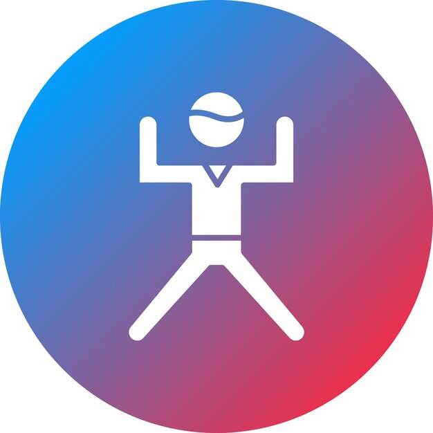 Imagen vectorial del icono de la persona que hace ejercicio Se puede utilizar para la aptitud física