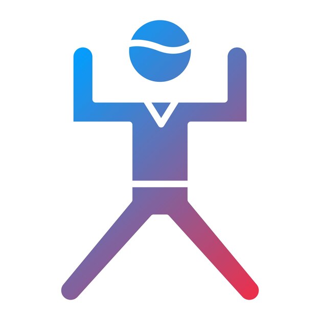 Imagen vectorial del icono de la persona que hace ejercicio Se puede utilizar para la aptitud física