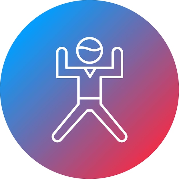 Imagen vectorial del icono de la persona que hace ejercicio Se puede utilizar para la aptitud física
