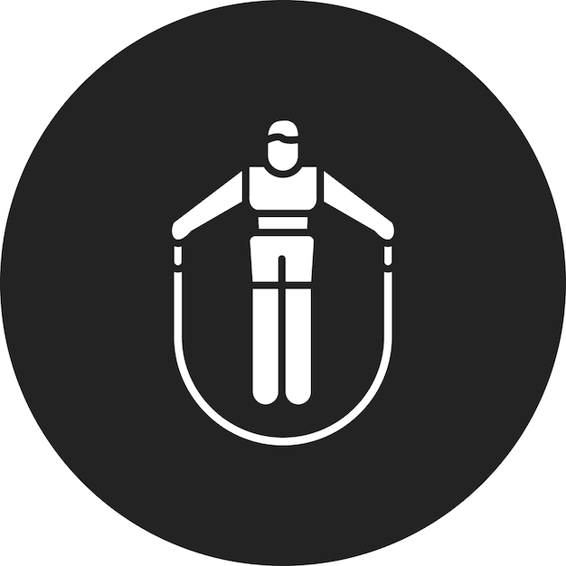 Imagen vectorial del icono de la persona saltando la cuerda Se puede usar para la aptitud física