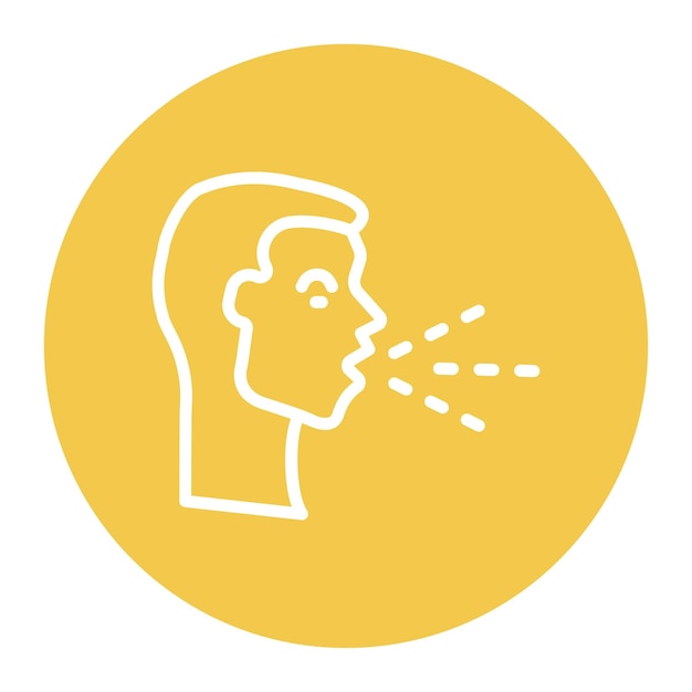 Imagen vectorial del icono de la persona para tos Puede utilizarse para la tuberculosis