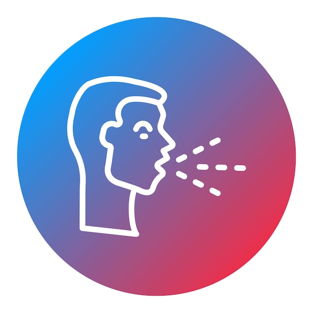 Imagen vectorial del icono de la persona para tos Puede utilizarse para la tuberculosis