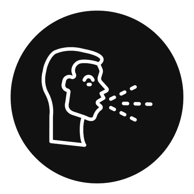 Imagen vectorial del icono de la persona para tos Puede utilizarse para la tuberculosis