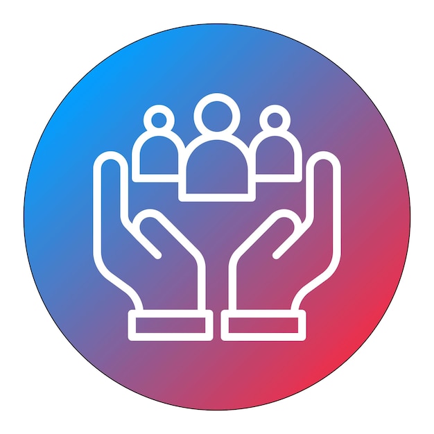 Imagen vectorial del icono del personal compasivo Se puede utilizar para el cuidado de ancianos