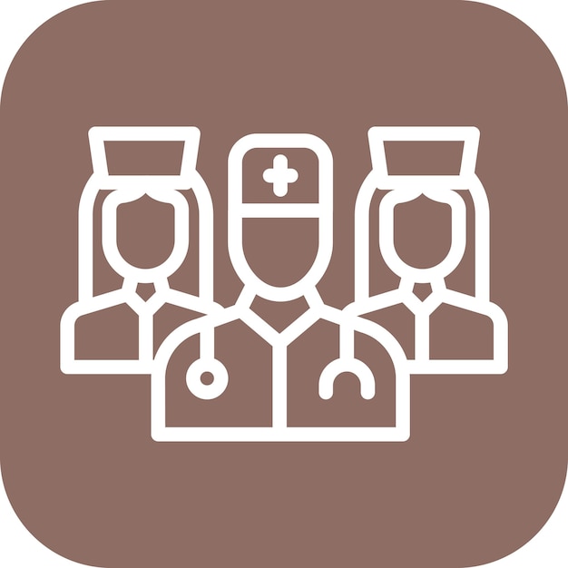 Imagen vectorial del icono del personal médico Se puede usar para la peregrinación del Hajj