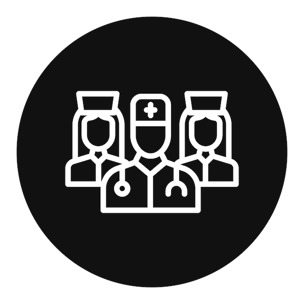 Imagen vectorial del icono del personal médico Se puede usar para la peregrinación del Hajj